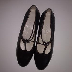 NWOT Giorgio Armani brown leather ballet flats, 37.5